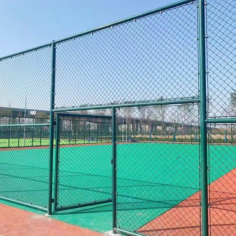 Assembled stadium fence