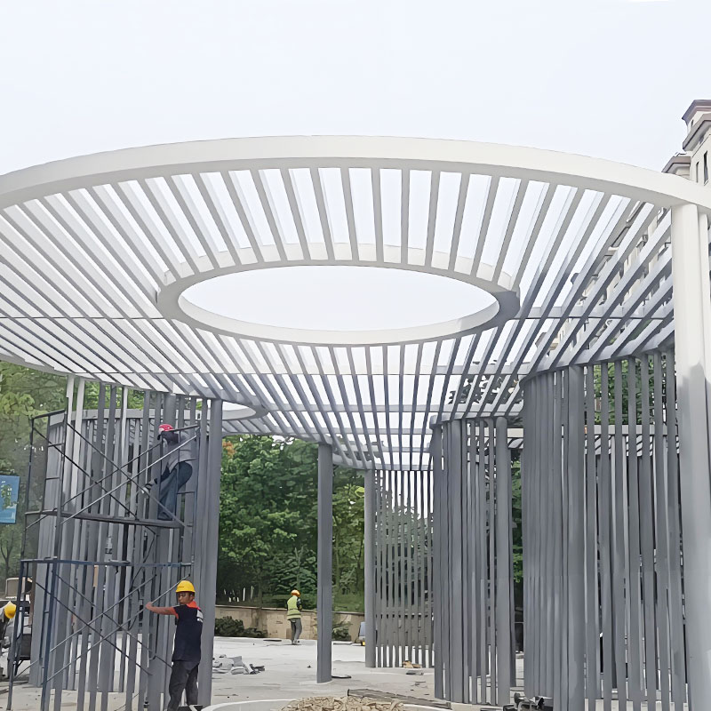 Galvanized steel pergola