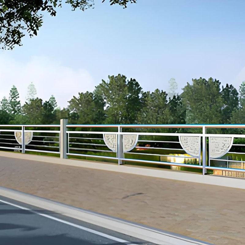 Imitation stone bridge guardrail