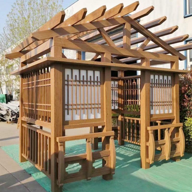 Plastic wood pergola